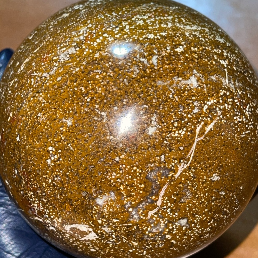 Large Ocean Jasper Sphere 💛HP💛 - Picture 3 of 16